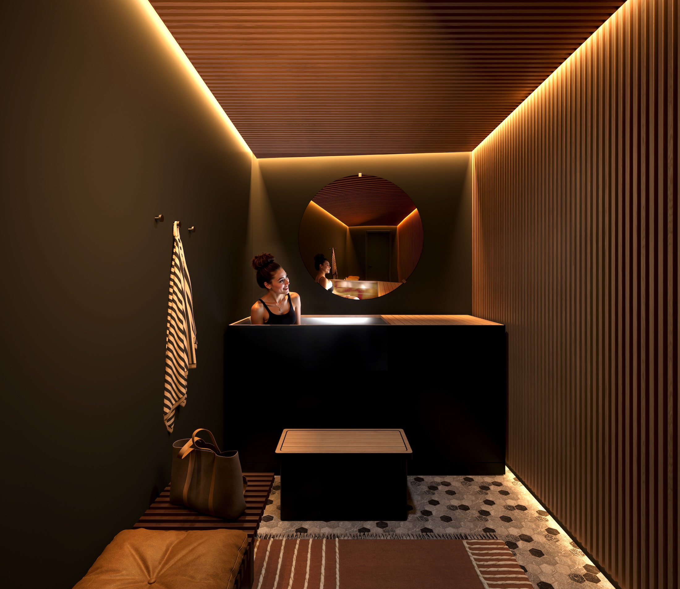 Rambler College Park spa with a sauna and cold plunge